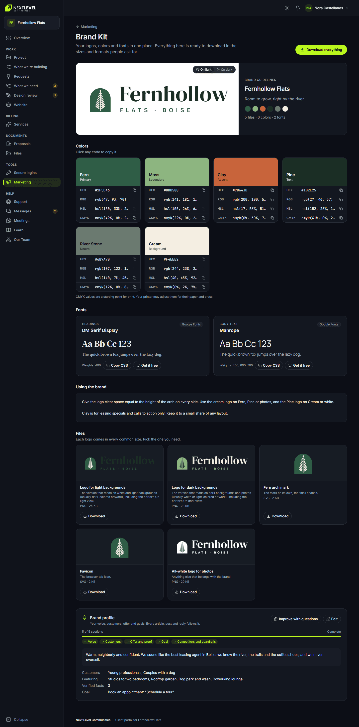 Brand kit: Logos, colors and fonts for every community, ready to download.
